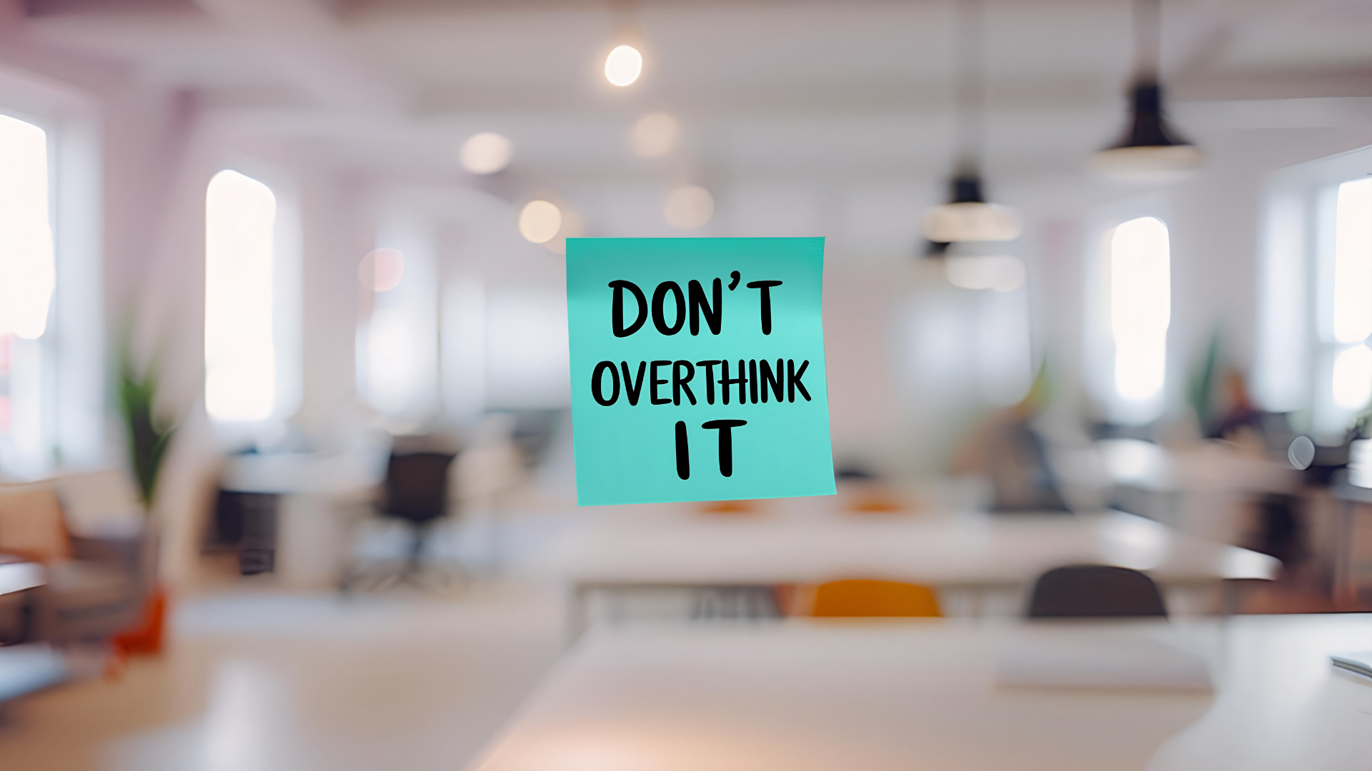 stop overthinking at work
